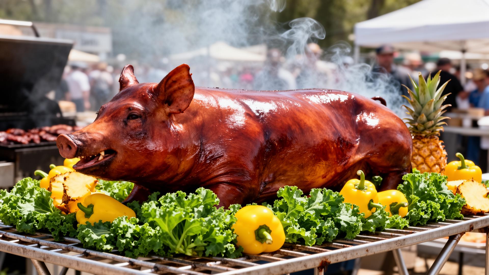 Smoked pork shoulder at a Carolina backyard cookout